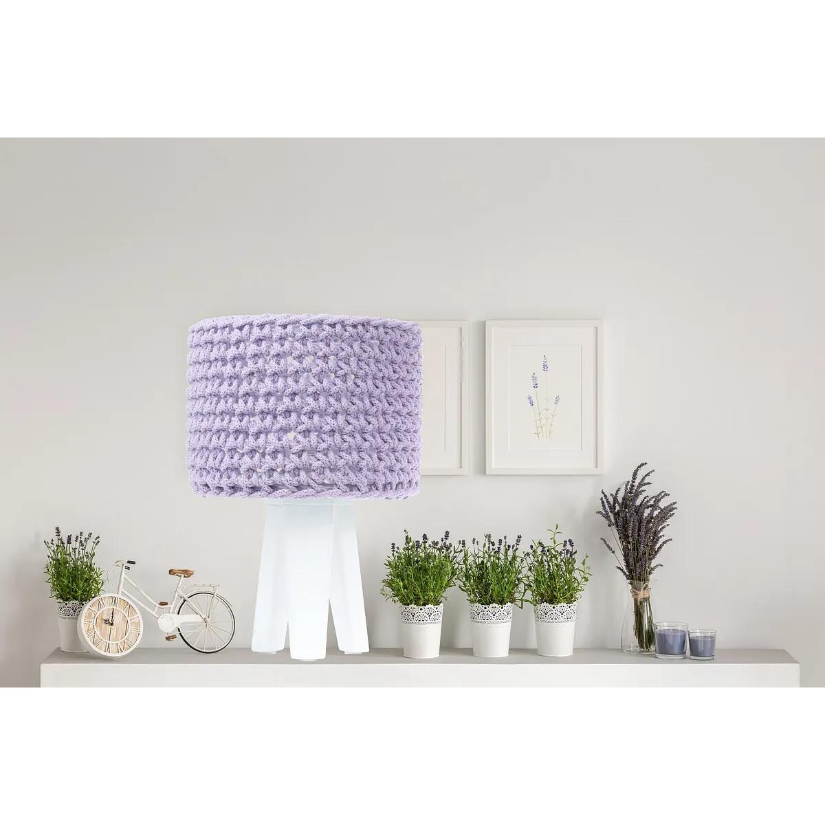 Lampa stołowa COTTON WOOD fioletowa