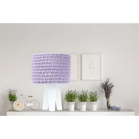 Lampa stołowa COTTON WOOD fioletowa