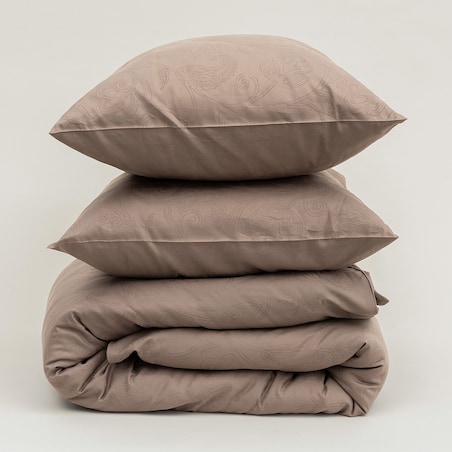 Pościel z satyny żakardowej Mocha Whisper 160x200 cm, 160x200 cm