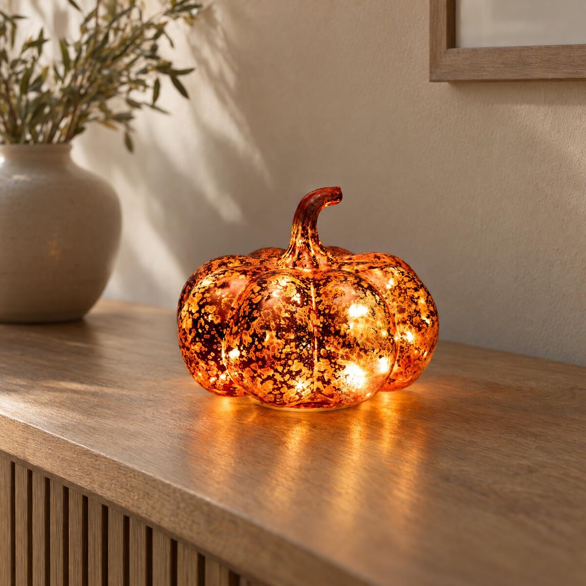 Dynia dekoracyjna podświetlana, 15 mikrodiod LED, Ø 18,5 x 15 cm