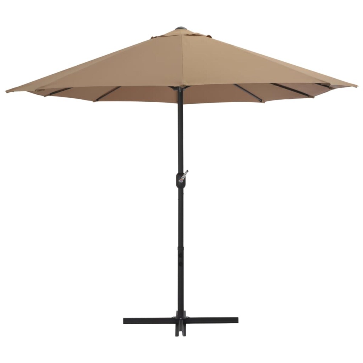 vidaXL Parasol ogrodowy na słupku aluminiowym, 460 x 270 cm, taupe