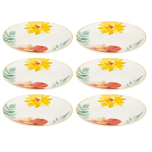 Talerzyki deserowe MARGAUX, porcelanowe, 6 sztuk x Ø19 cm