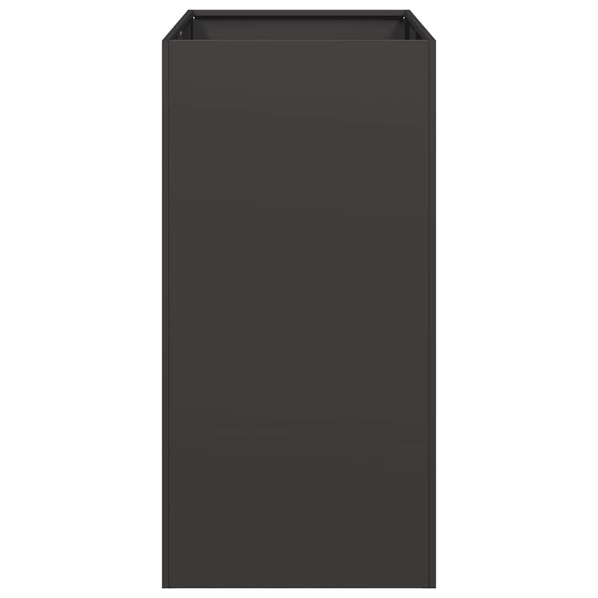 vidaXL Doniczka Czarna 40x80x80 cm Stalowa