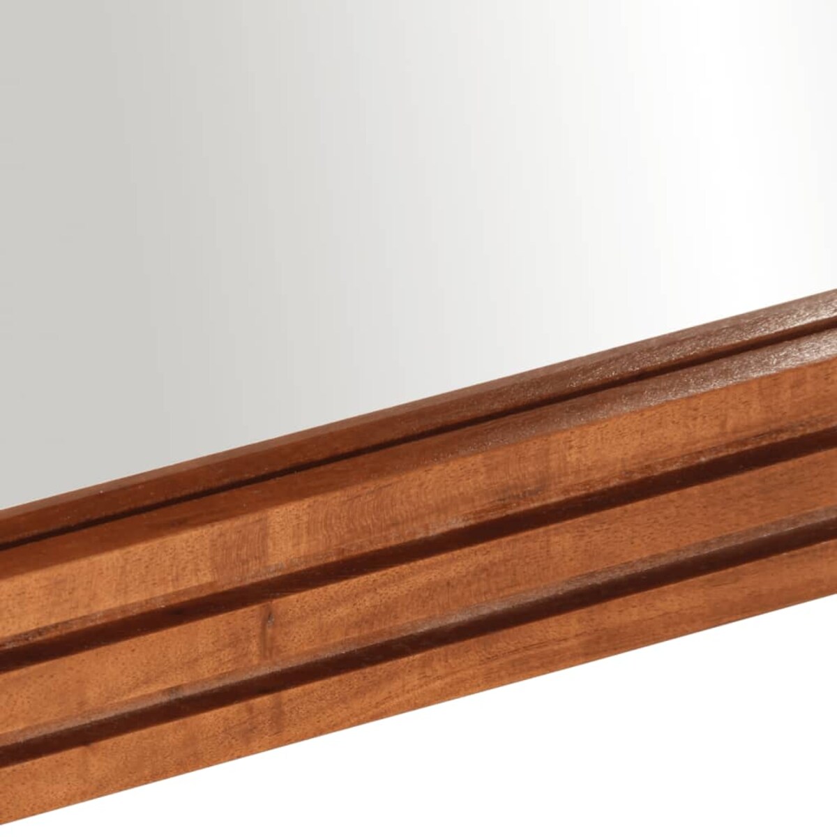 vidaXL Lustro łazienkowe, 50x70 cm, lite drewno akacjowe i szkło