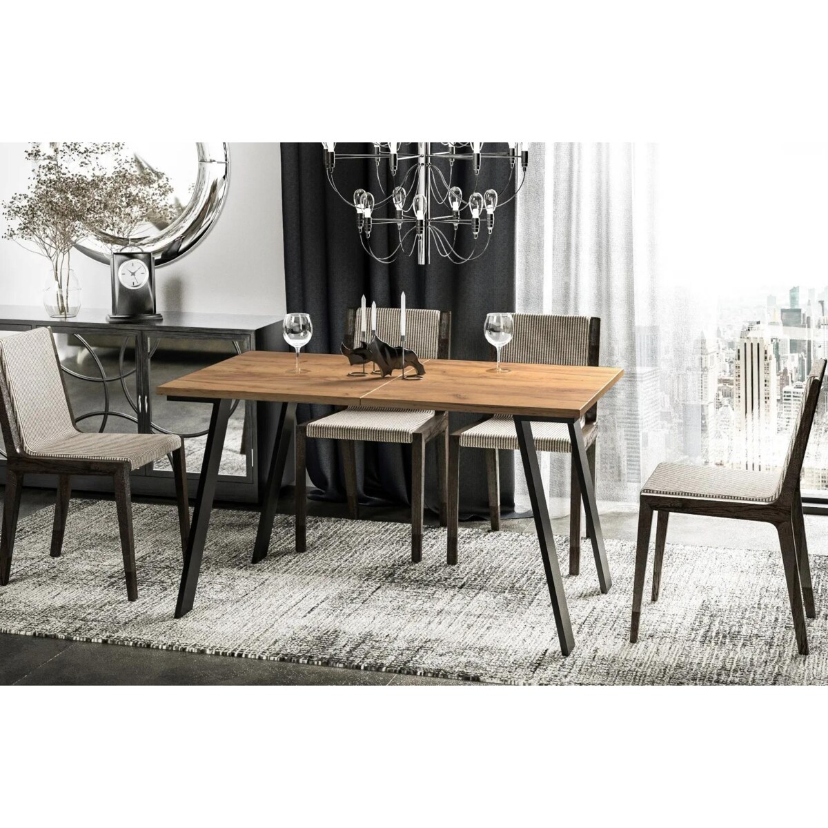 Stół rozkładany LIWIA 130(210)x80 dąb złoty craft