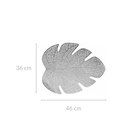 Mata na stół w kształcie liścia, 36 x 46 cm