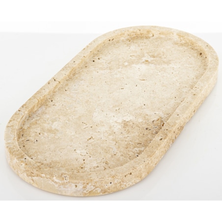 Taca dekoracyjna owalna trawertynowa 30x15x2 cm