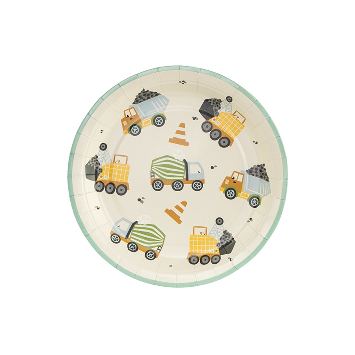 Talerzyki Pojazdy budowlane, 18x18cm (1op./6szt.}