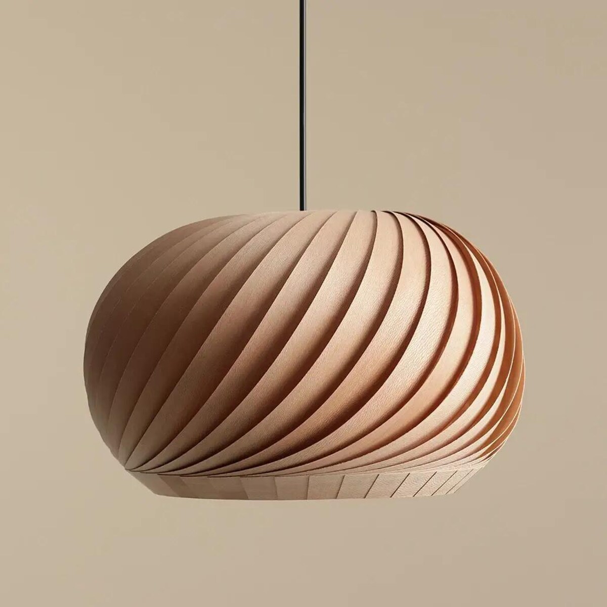 Brązowa lampa wisząca Nature Light 1110G_S Aldex do sypialni drewno