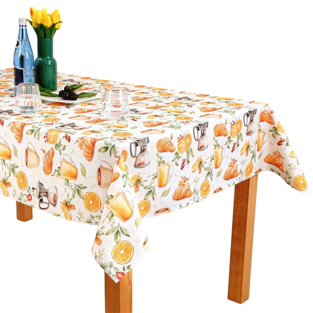 Obrus plamoodporny włoskie śniadanie - 130x200 cm - wielokolorowy