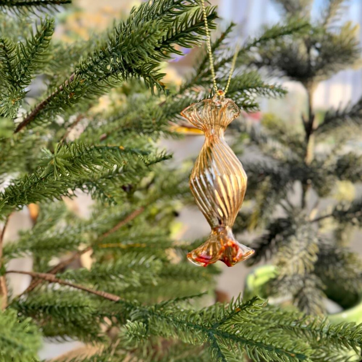 VILLA ITALIA Bombka szklana CUKIEREK gold 9 cm