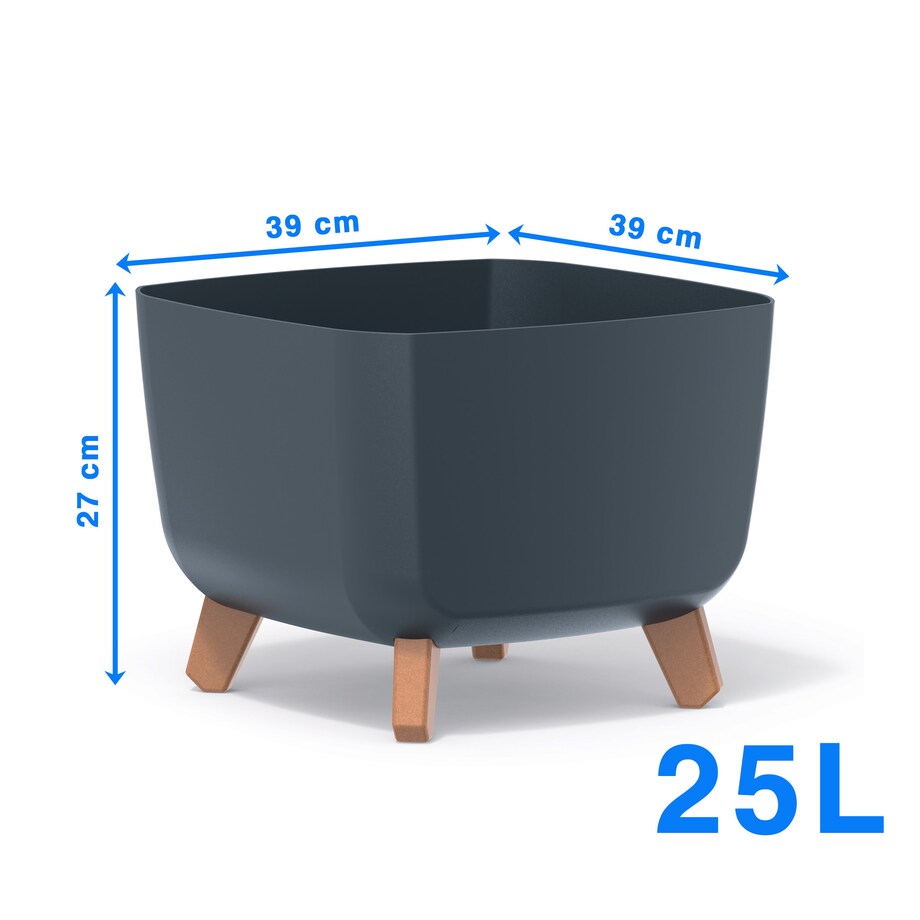 Donica Na Cmentarz Doniczka Na Nóżkach Na Wszystkich Świętych Antracytowa 39 Cm