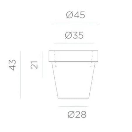Donica solarna ogrodowa Magnolia LUMMG045SSNW King Home IP65 ściemniana biała