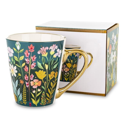 Kubek porcelanowy 300 ml 10x12,5x9 cm BLUMEN-II small wielokolorowy