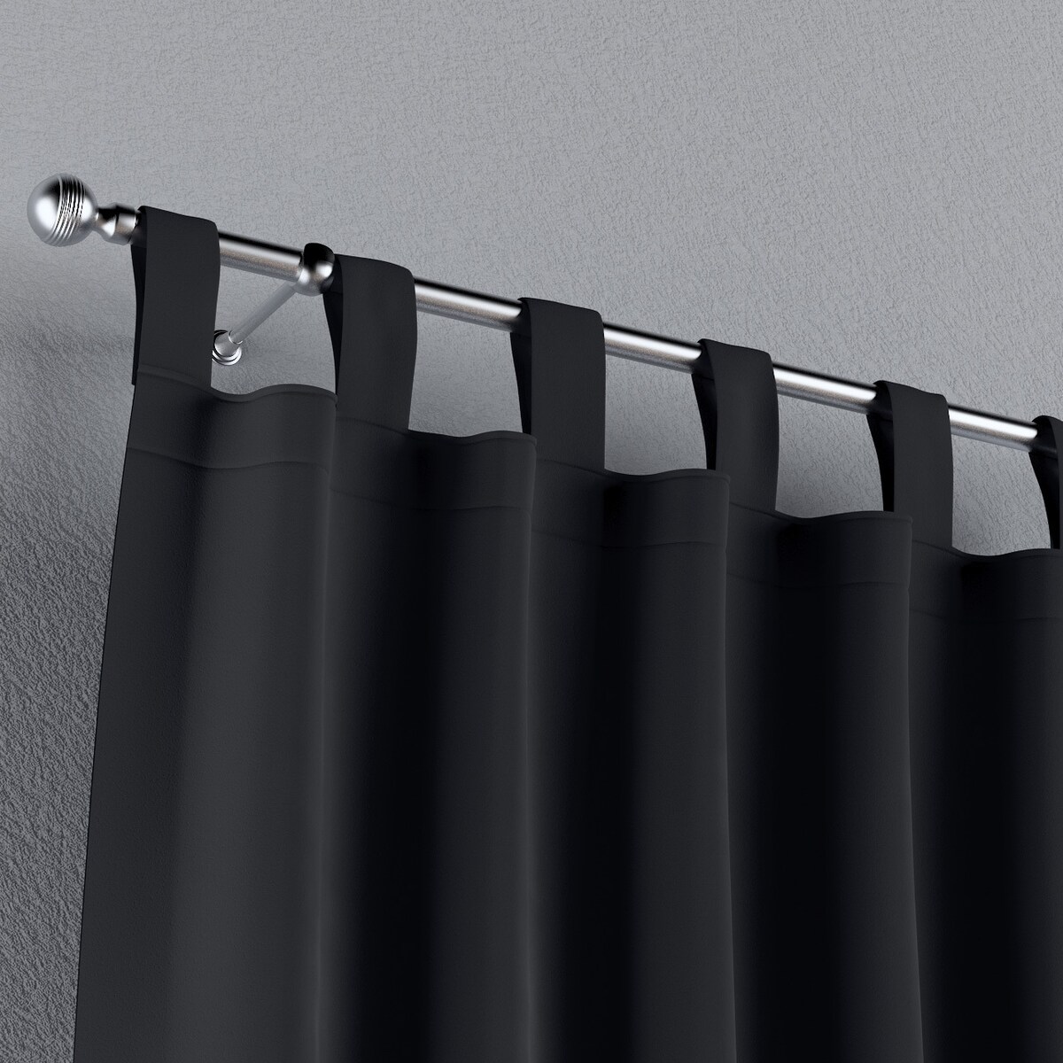 Zasłona na szelkach 1 szt. 130x245 czarny