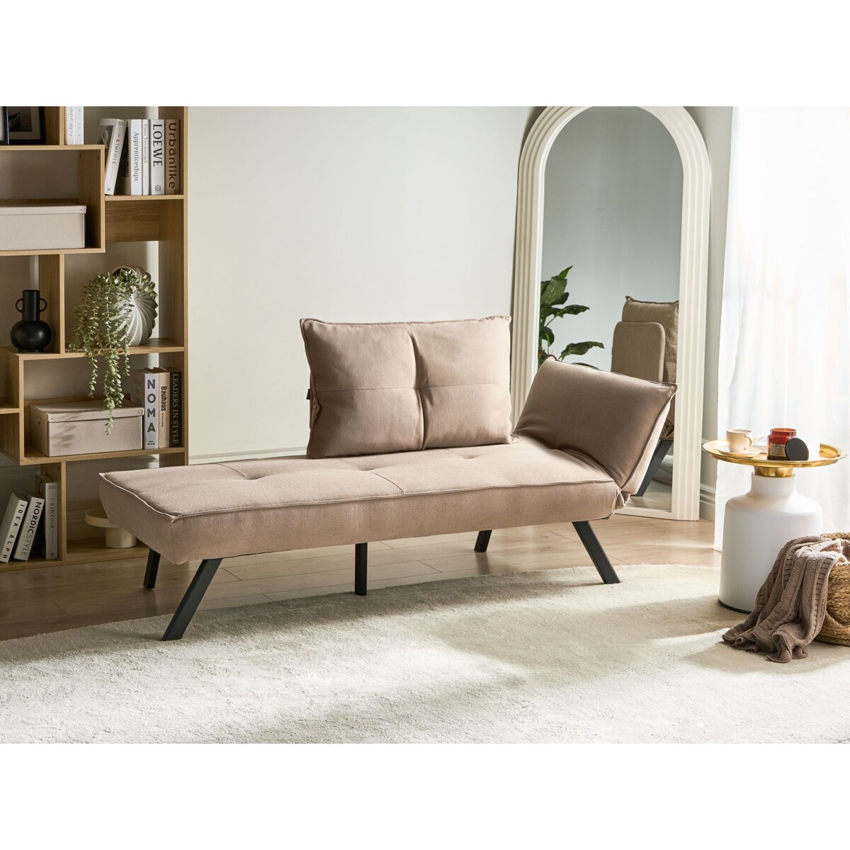 Szezlong prawostronny ROCAMADOUR Beżowoszary