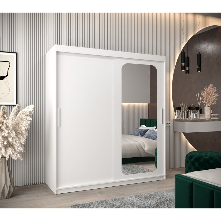 Szafa przesuwna Garderoba PROMO T2 180 biały/biały