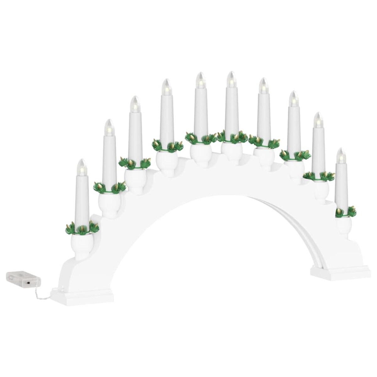 vidaXL Świąteczny Łuk Świec z 10 Świecami LED 3 pcs Biały