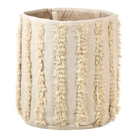 Zestaw 2 koszy bawełnianych beżowy KAKKI