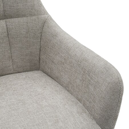 Krzesło tapicerowane obrotowe szenilowe do salonu LUGANO jasnoszare