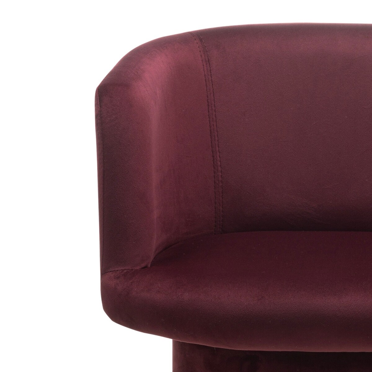 Fotel obrotowy, welur, burgundowy Haco