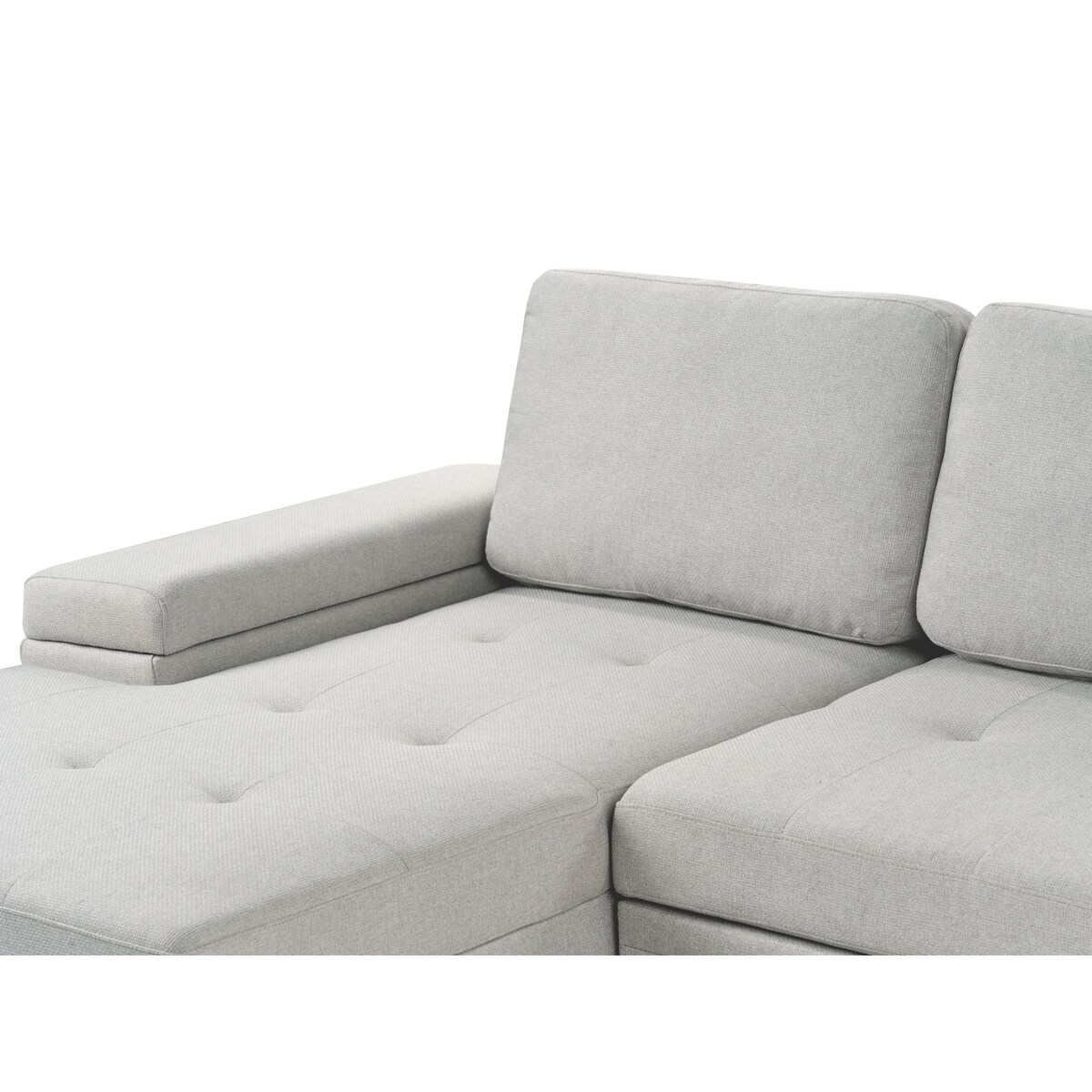 Sofa narożna prawostronna HRISEY Jasnoszary Prawostronny