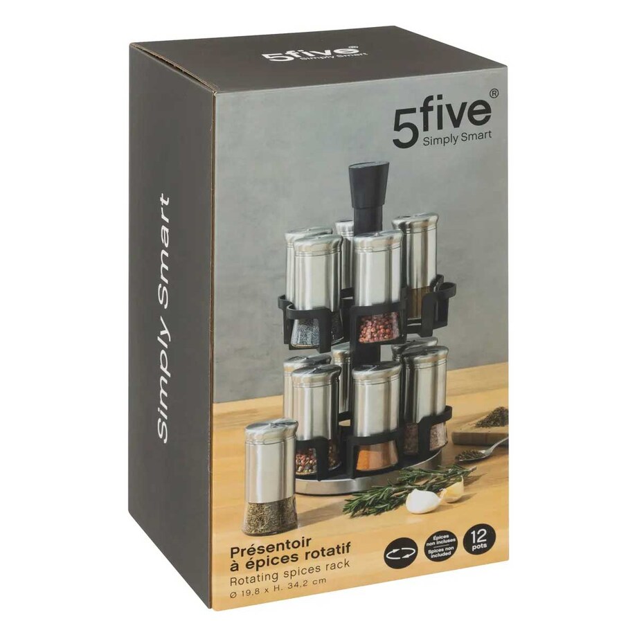 Stojak obrotowy na przyprawy z 12 pojemnikami, karuzela