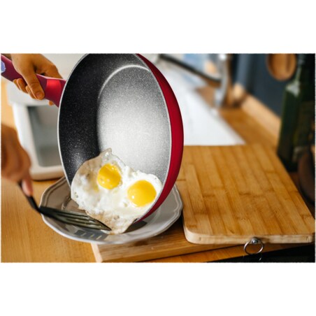 Patelnia marmurowa 28 cm czerwona Berlinger Haus BH-1253