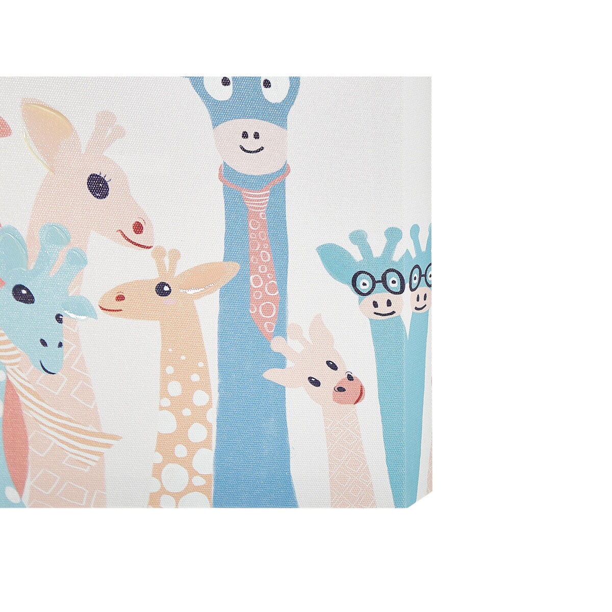 Zestaw 3 obrazów na płótnie zwierzęta 30 x 30 cm kolorowy TILLIA