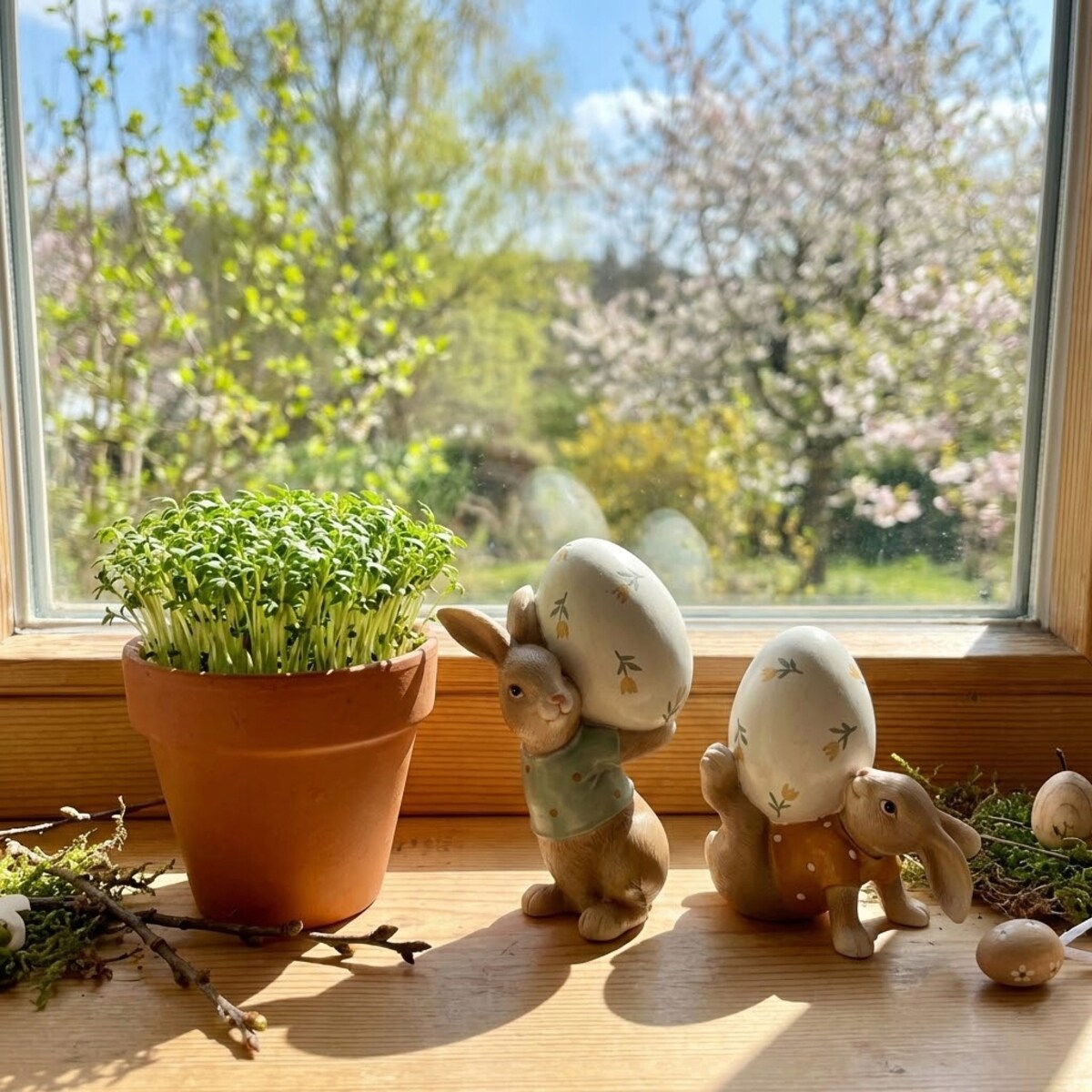 ZAJĄC FIGURKA WIELKANOCNA JAJKO 2szt ZAJĄCZEK KRÓLIK JAJO PREZENT OZDOBA