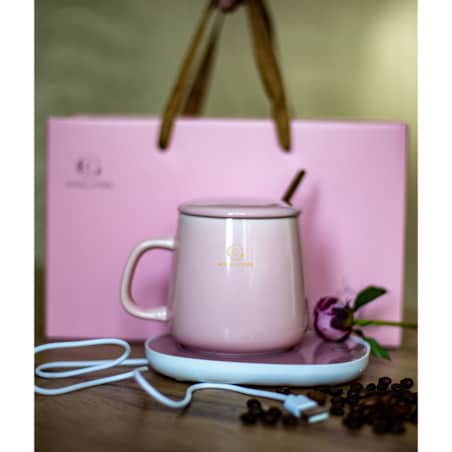 KUBEK do herbaty PODGRZEWACZ USB Łyżka Kabel PREZENT Kubek Świąteczny Kubki