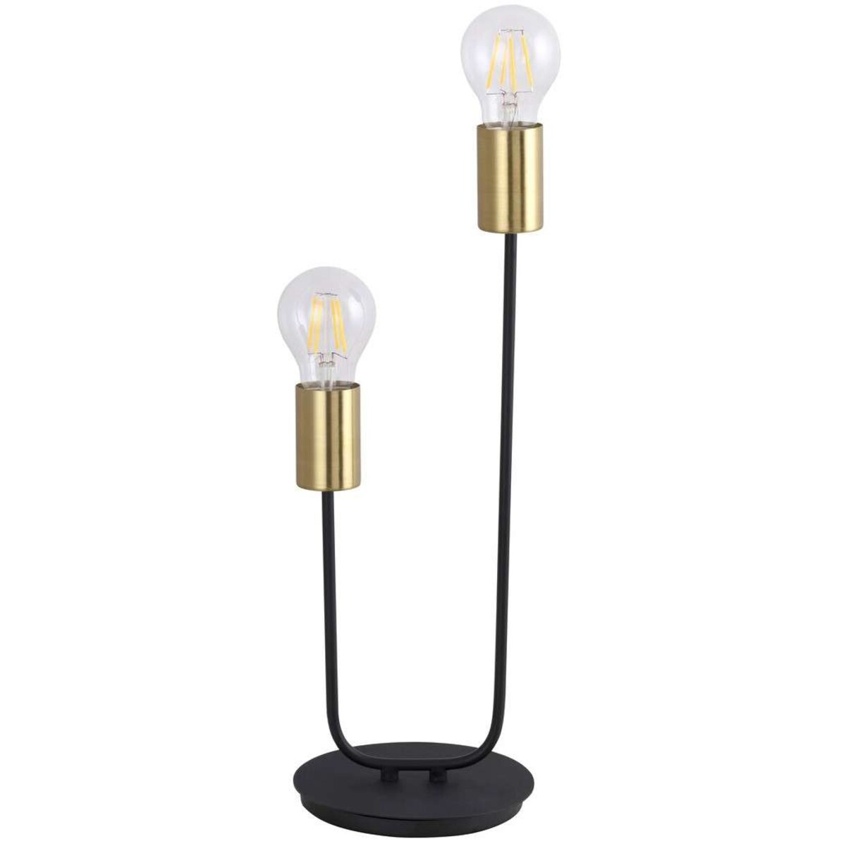 Stojąca LAMPA stołowa LANNY 4560 Rabalux industrialna LAMPKA biurkowa metalowe pręty sticks czarne złote