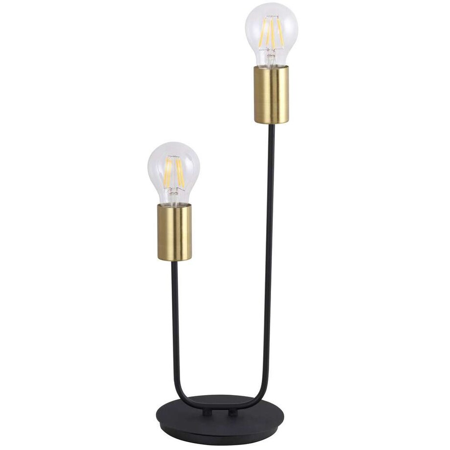 Stojąca LAMPA stołowa LANNY 4560 Rabalux industrialna LAMPKA biurkowa metalowe pręty sticks czarne złote