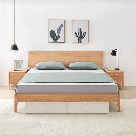 vidaXL Pojemnik, tkanina, 70x40x18 cm, kremowy