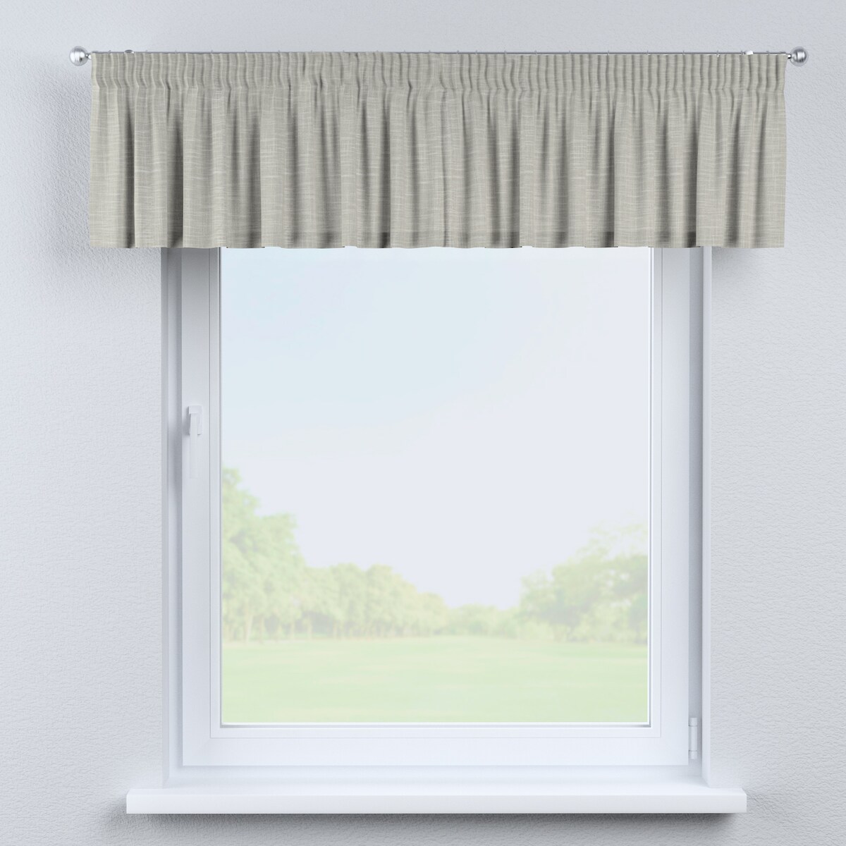 Lambrekin na taśmie marszczącej 390x40 beżowy