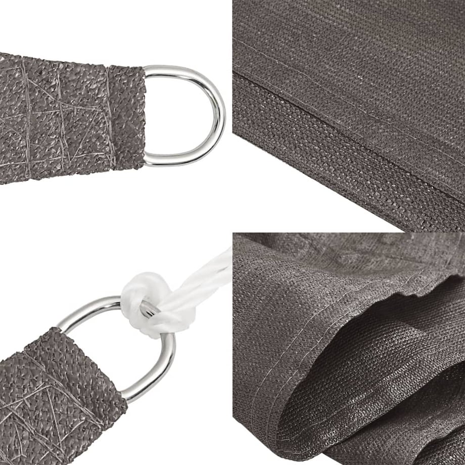 vidaXL Żagiel przeciwsłoneczny, 160 g/m², antracytowy, 3x3 m, HDPE