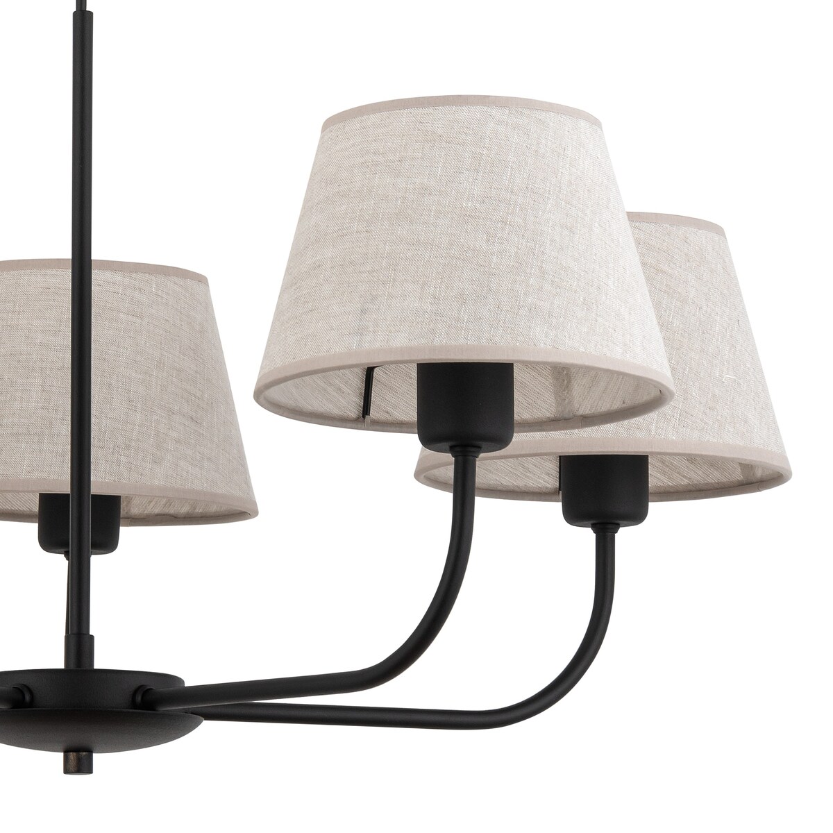 Abażurowy żyrandol Chicago 3989 TK Lighting wielopunktowy lniany