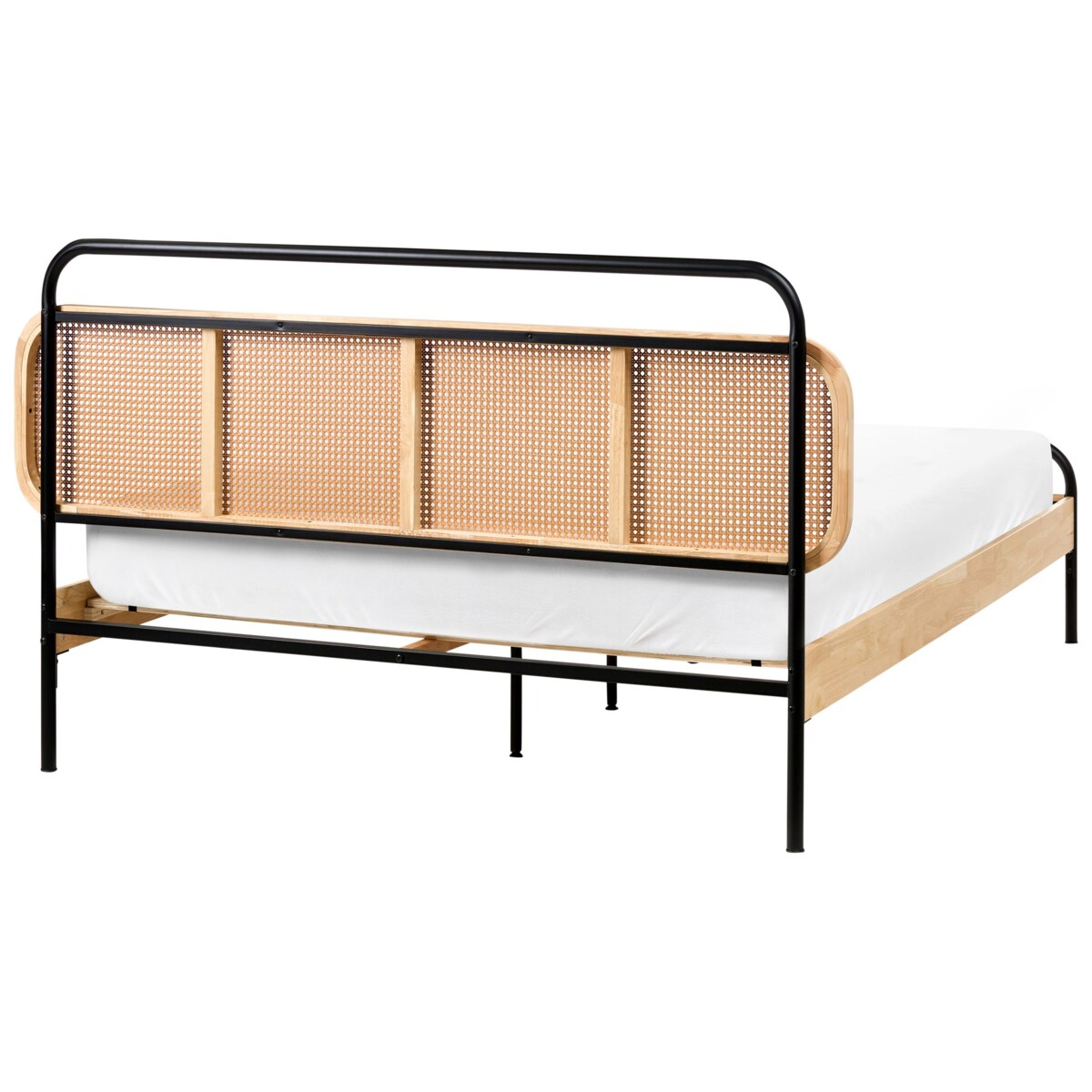 Łóżko Rattan BOUSSICOURT 140 x 200 cm Jasnobrązowy