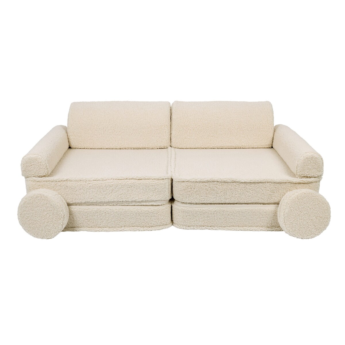 Piankowa Sofa Modułowa dla Dzieci - Sofa do Pokoju Dziecięcego, Aesthetic, Kremowa