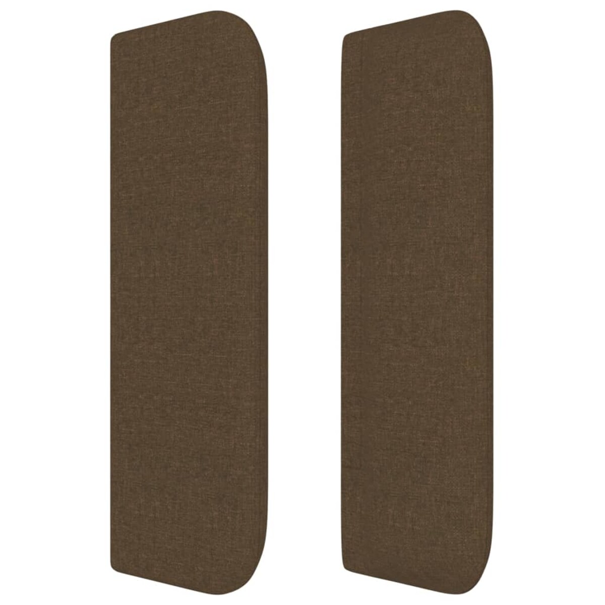 vidaXL Zagłówek uszak, ciemnobrązowy, 203x16x78/88 cm, tkanina