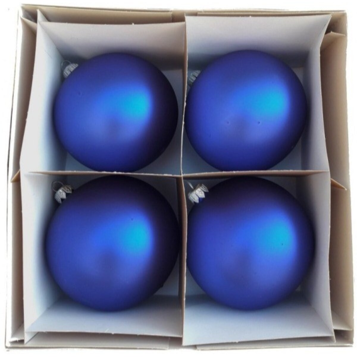 Bombka szklana 4 szt. Ø 10 cm AMALA granatowa