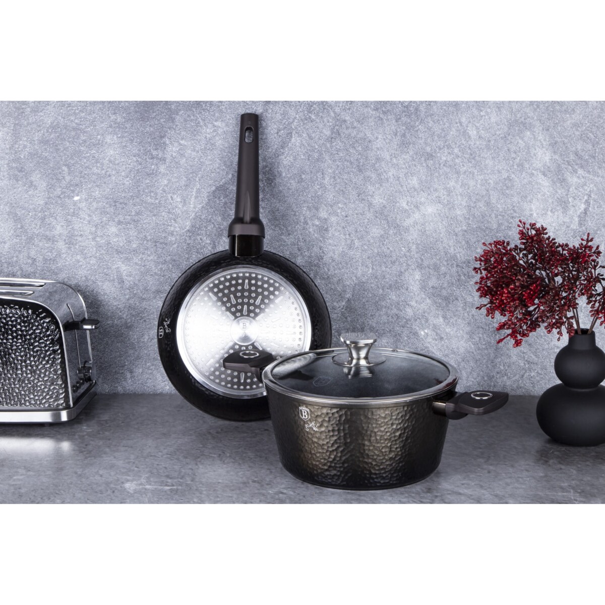 Zestaw Garnek + patelnia 24cm BERLINGER HAUS Primal Gloss