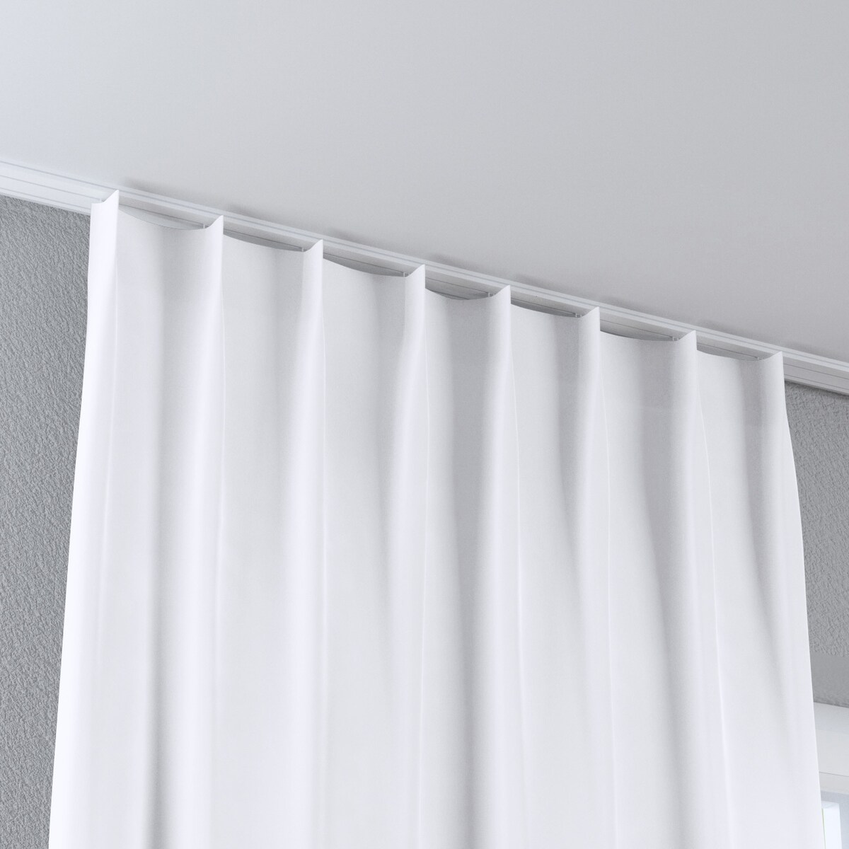 Zasłona na haczykach flex pojedynczych 130x260 śnieżnobiały