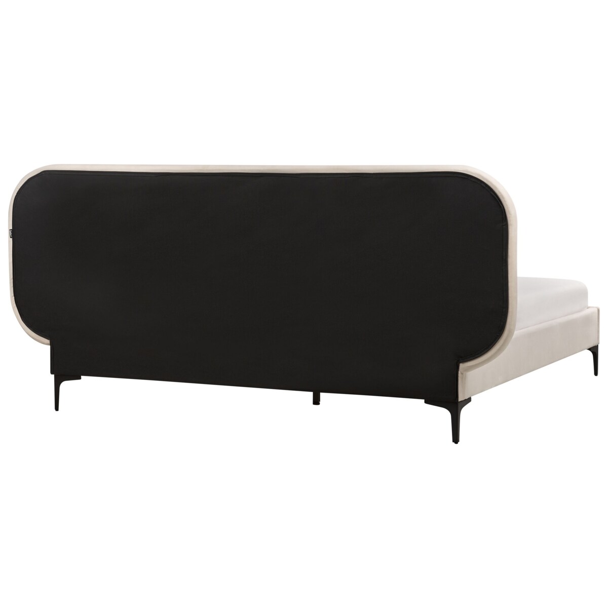 Łóżko Welur SUZETTE 160 x 200 cm Jasnobeżowy