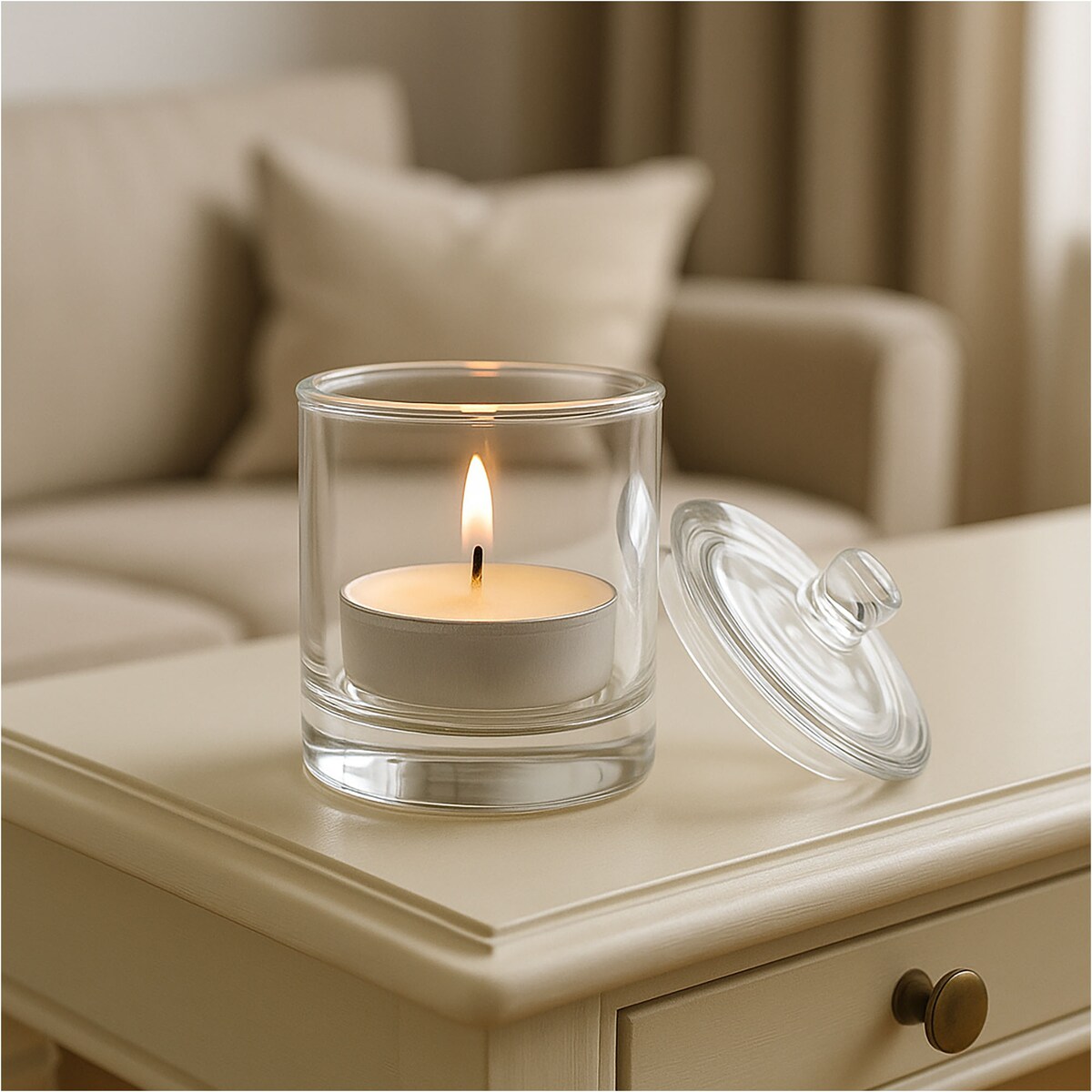 Świeczki Zapachowe Parafinowe Tealight Małe Podgrzewacze Zestaw 10 Szt. Moss Amber