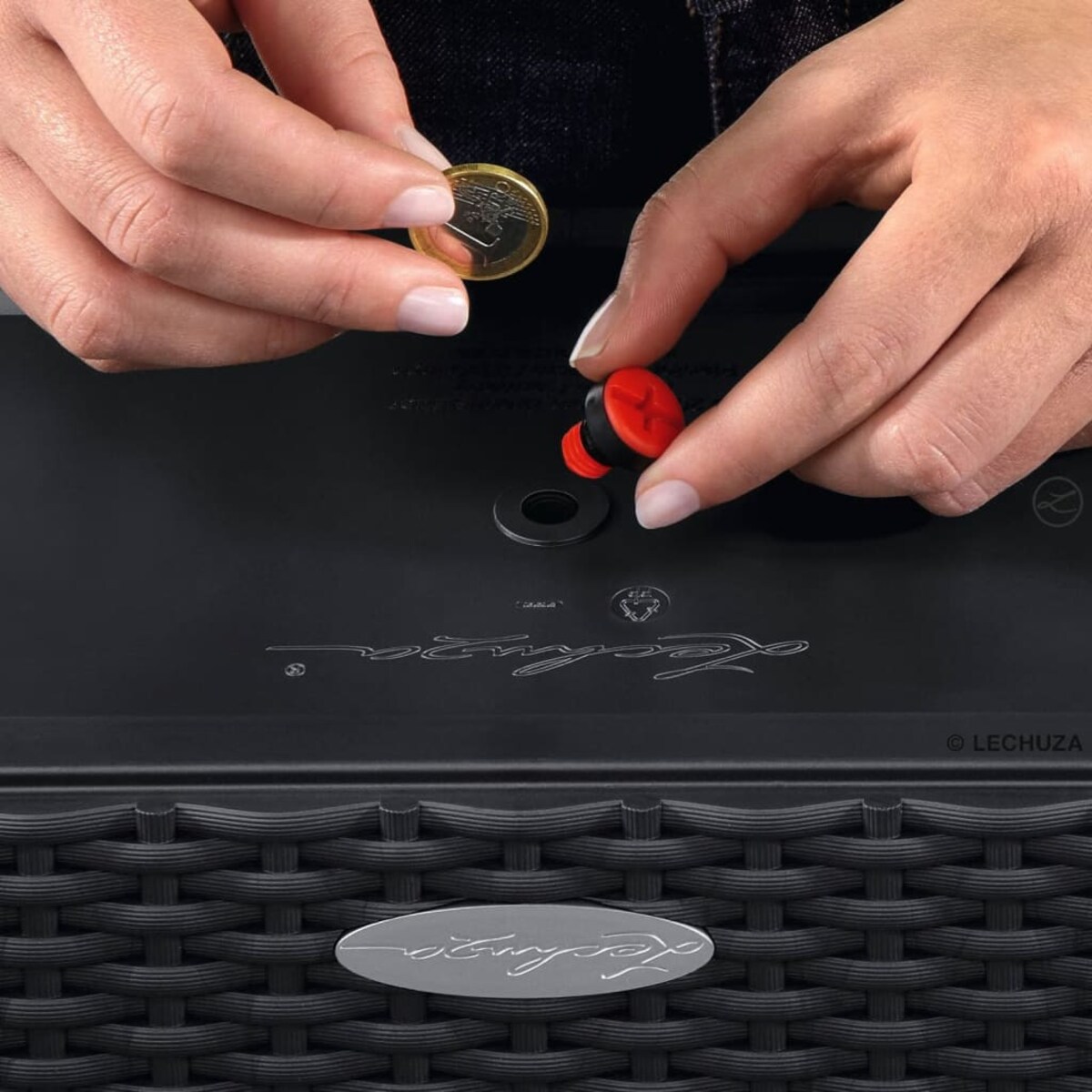 LECHUZA Doniczka BALCONERA Cottage 80 ALL-IN-ONE, kolor granitu