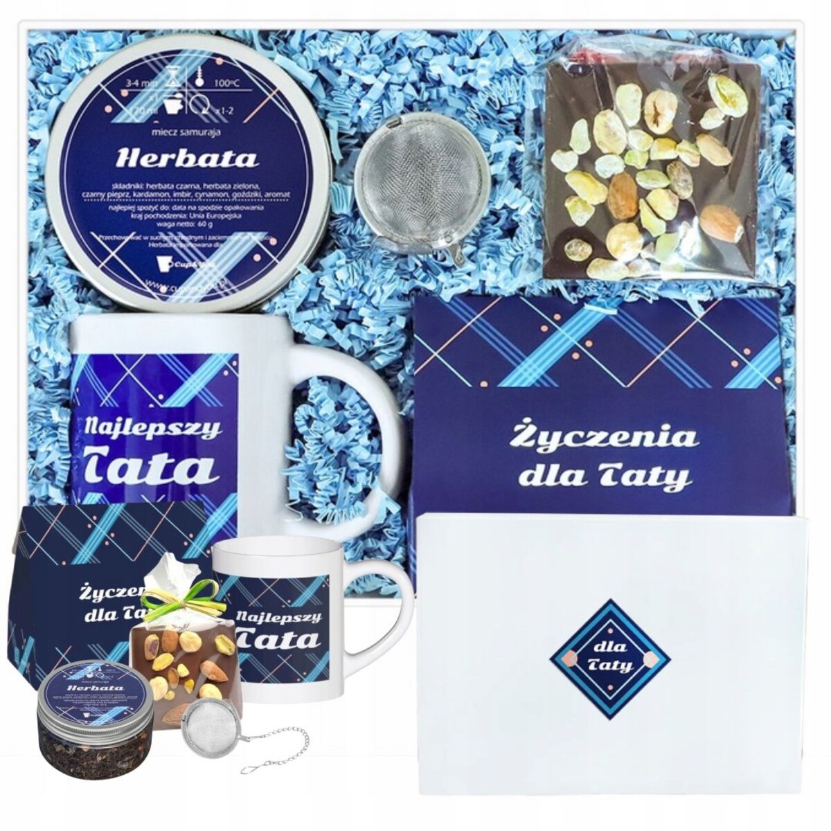 Zestaw prezentowy BOX prezent upominek dla TATY OJCA TEŚCIA kubek herbata
