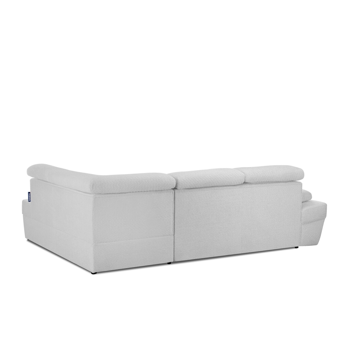 KONSIMO RATLO Narożnik rozkładany jagnięcy z pojemnikiem na pościel, szary, prawy