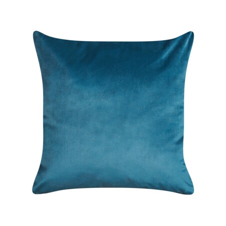 2 welurowe poduszki dekoracyjne w liście 45 x 45 cm niebieskie MONSTERA