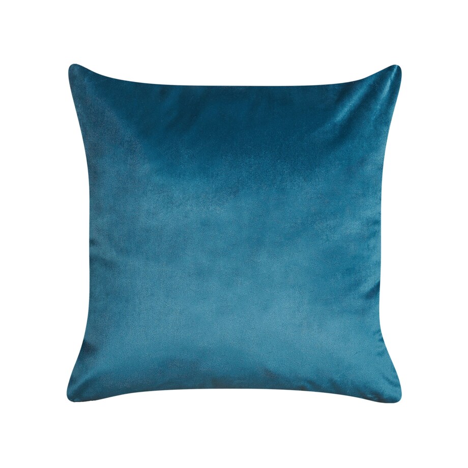 2 welurowe poduszki dekoracyjne w liście 45 x 45 cm niebieskie MONSTERA